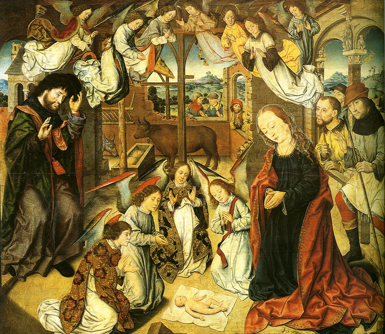 Hyrdenes tilbedelse, ca. 1500 av Aelbrecht Bouts