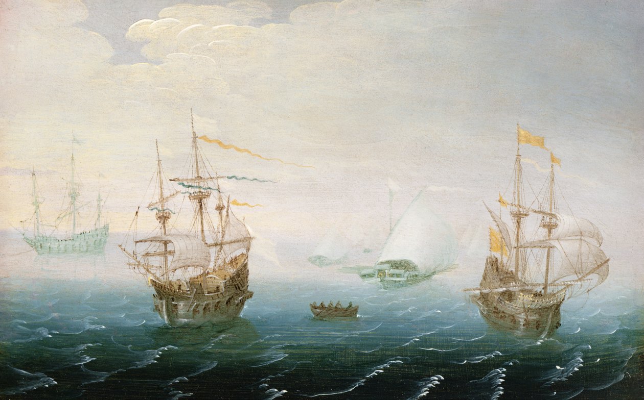 Frakt på Stormy Seas av Aert van Antum