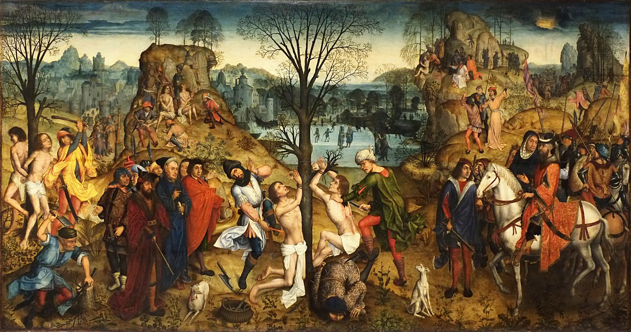 Martyrdom av de hellige Crispin og Crispinian. av Aert van den Bossche