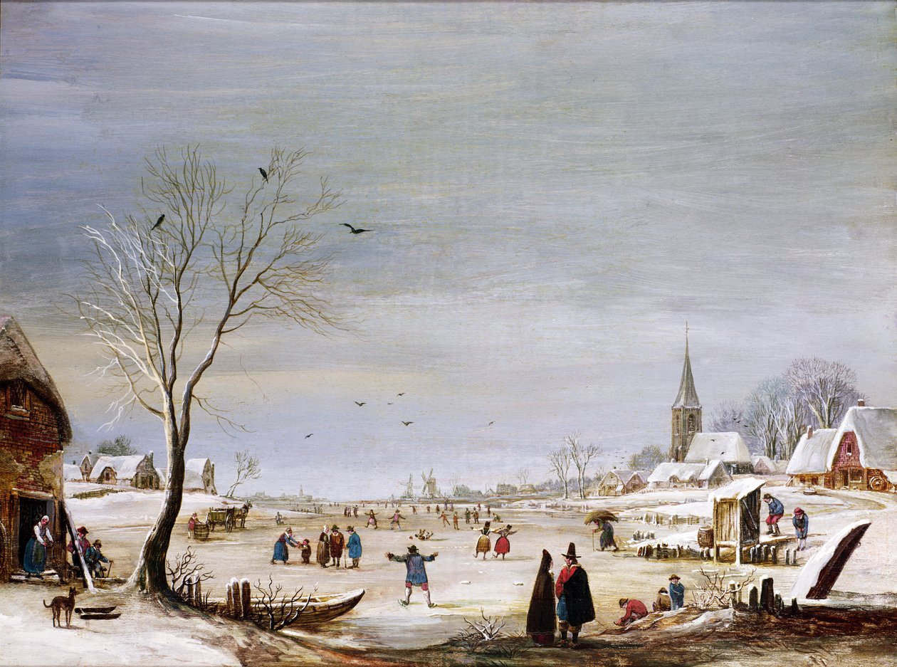 Vinterlandskap av Aert van der Neer