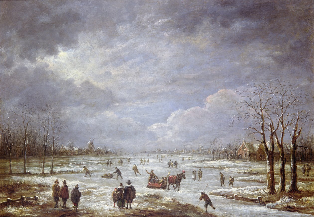 Vinterlandskap av Aert van der Neer