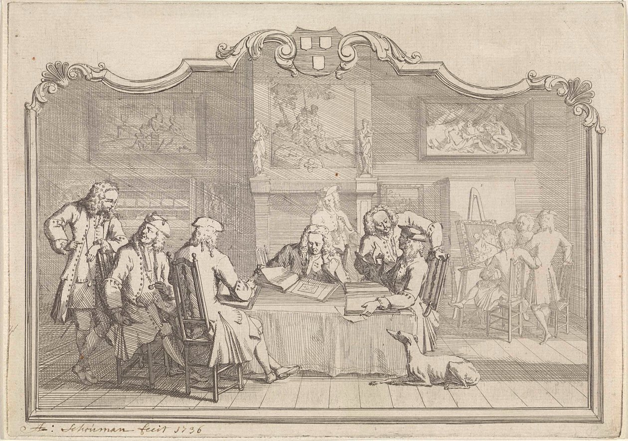 Guild of Saint Luke i Dordrecht, 1736 av Aert Schouman