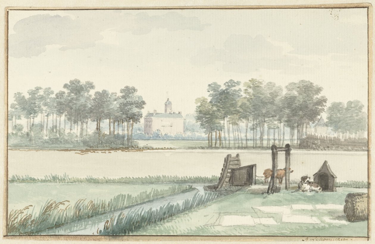 Ter Hooge slott på Walcheren av Aert Schouman