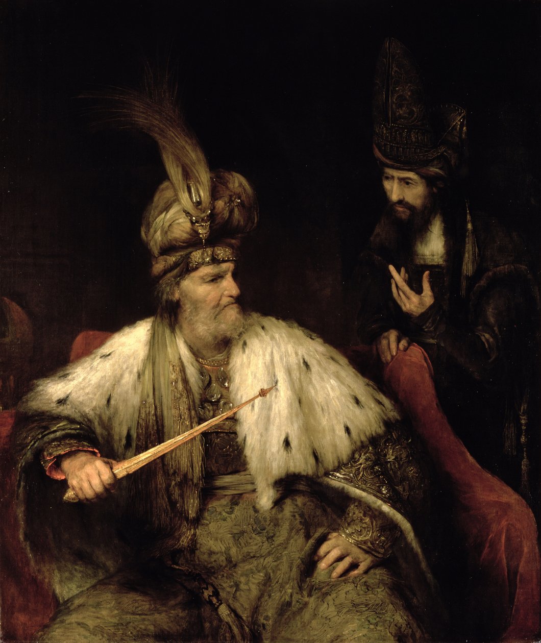 Ahasverus og Haman av Aernt de Gelder