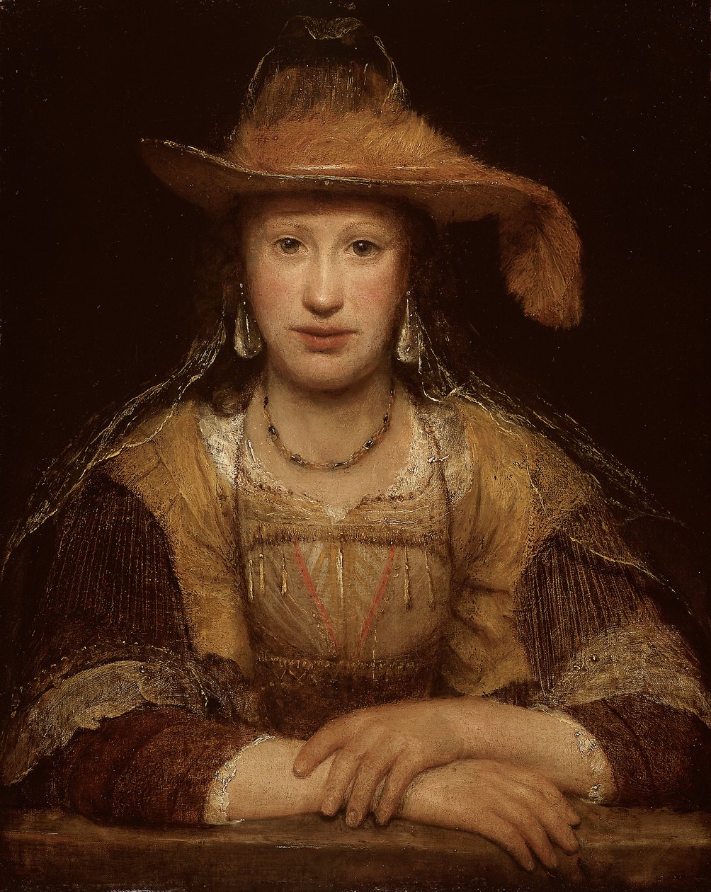 Portrait of a Young Woman, ca. 1690 (olje på lerret) av Aernt de Gelder