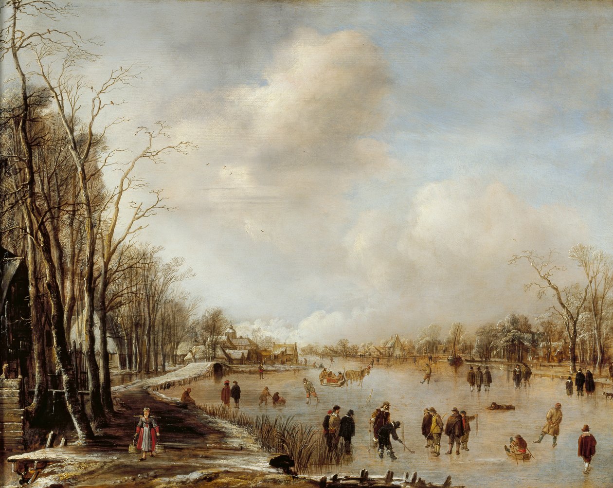 Vinterlandskap, 1645 av Aert van der Neer