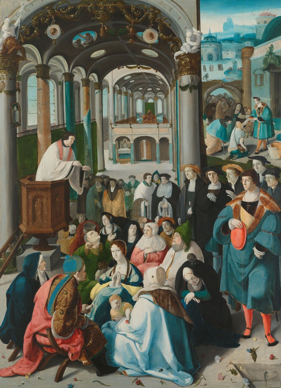 The Calling of Saint Anthony, ca. 1530 (olje på panel) av Aertgen Claesz van Leyden
