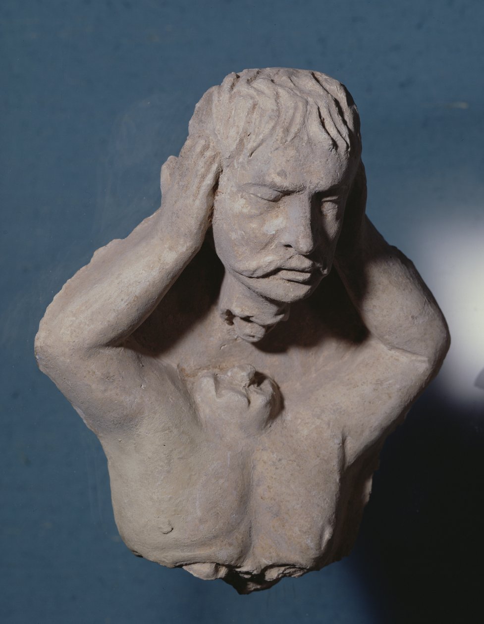 Demon som løsner hodet, gresk-buddhistisk stil, fra Hadda, 1.-4. århundre av Afghan School