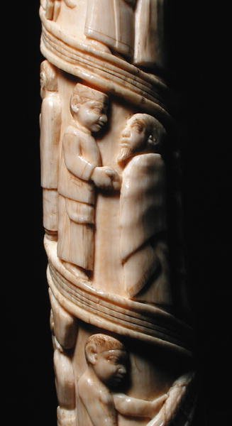 Carved Tusk, Kongo (elfenben) (detalj av 223943) av African