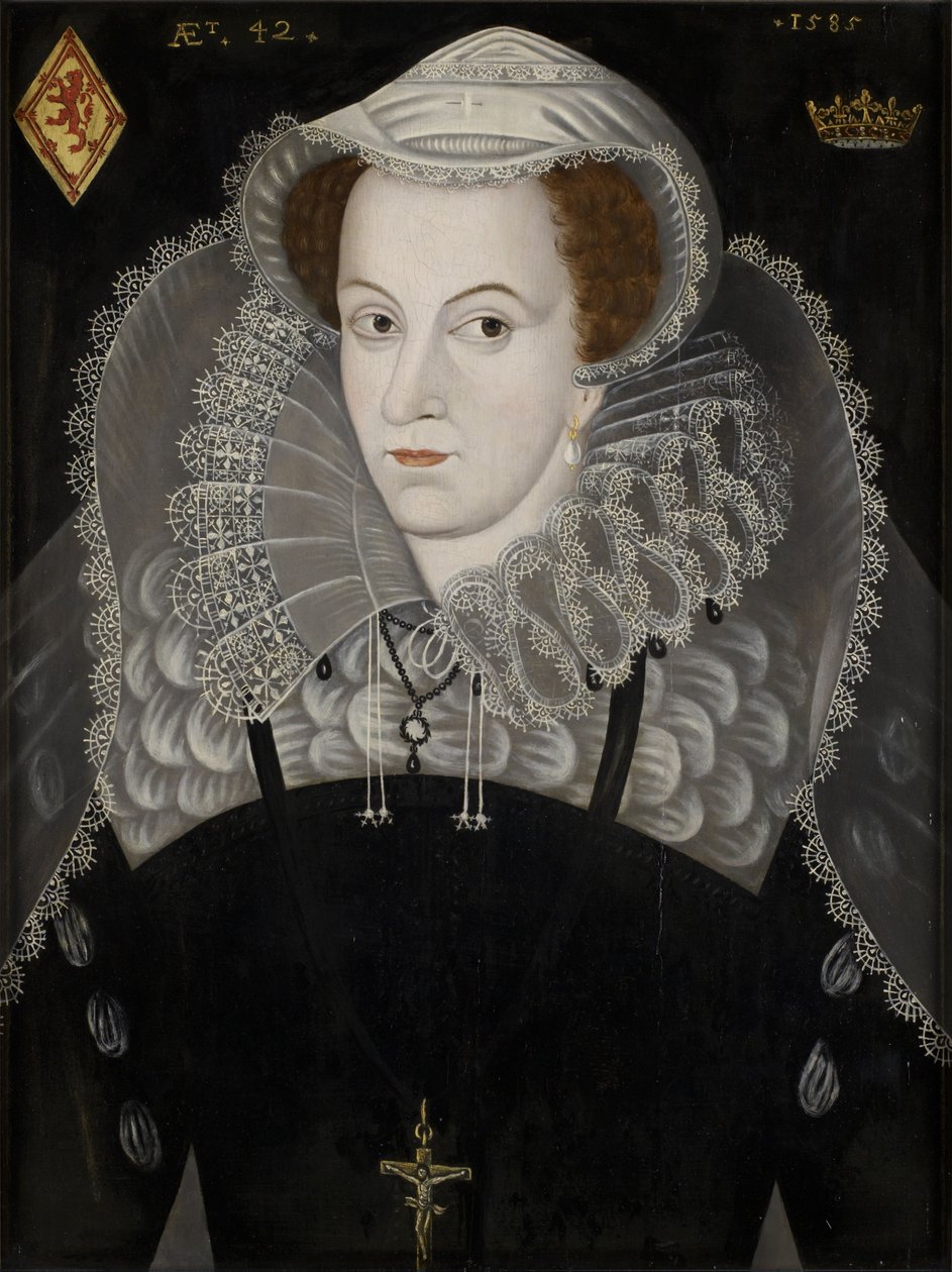 Portrett av Mary, Queen of Scots (1542-1587) av After Rowland Lockley
