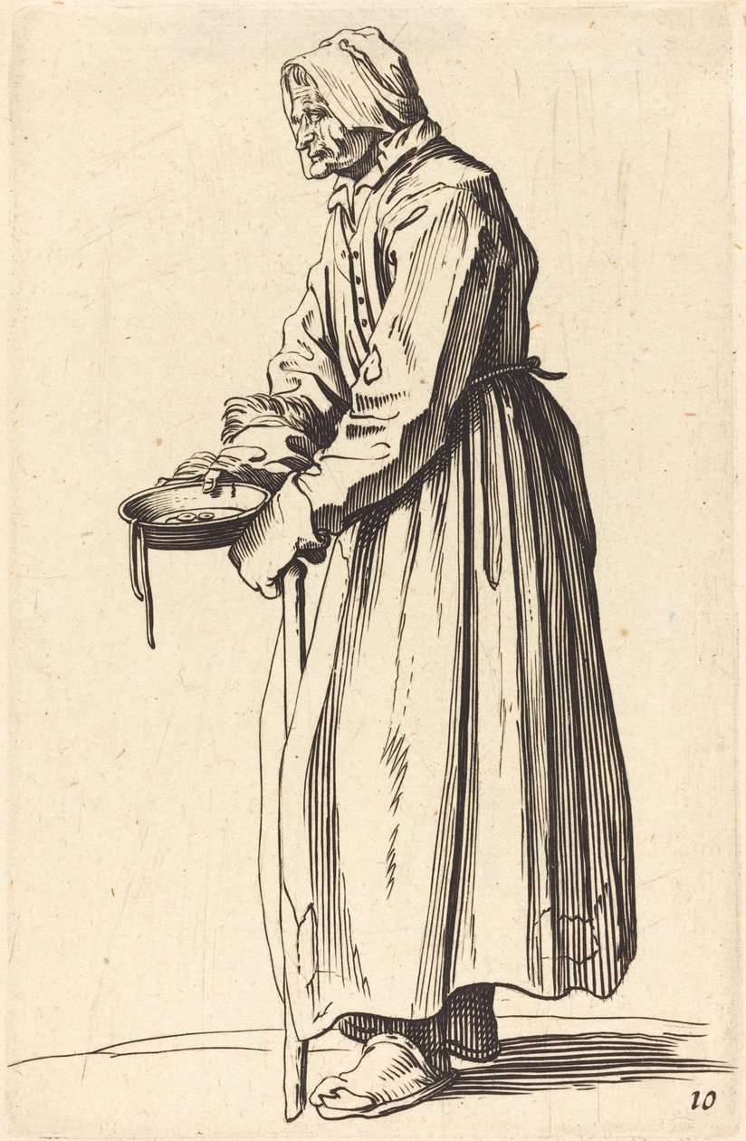Tiggerkvinne med pan av After Jacques Callot