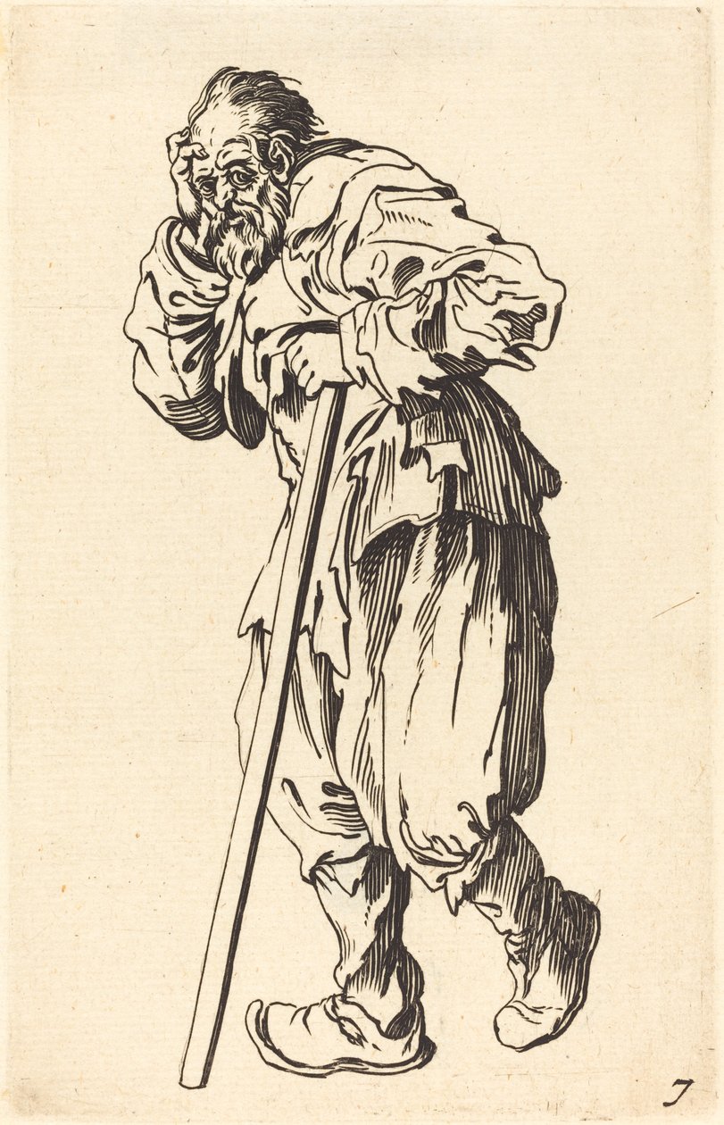 Tigger med en pinne av After Jacques Callot