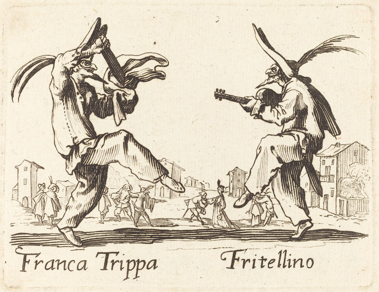 Franca Tripe og Fritellino av After Jacques Callot