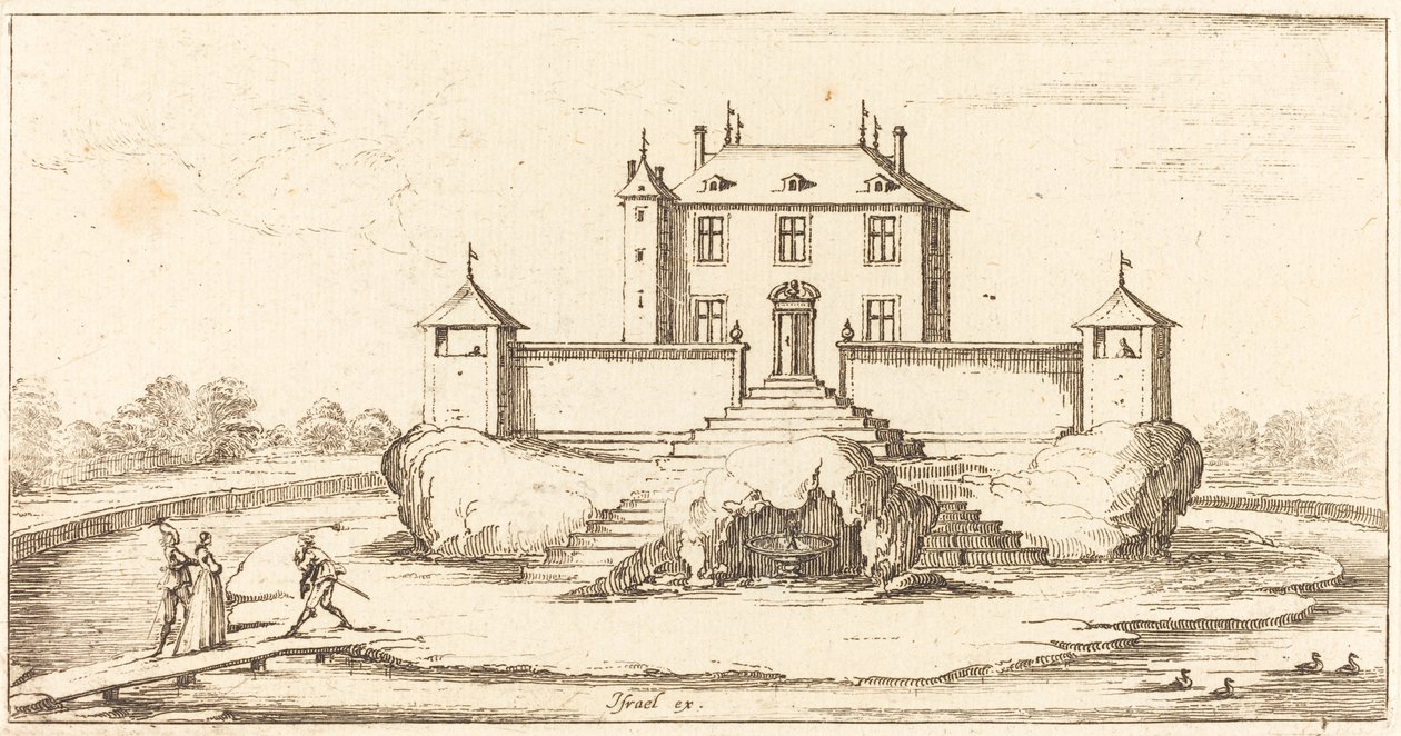 Landskap av After Jacques Callot