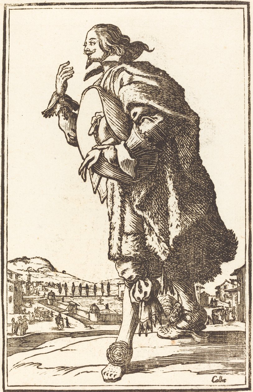 Edelmann med filthatt, bukking av After Jacques Callot