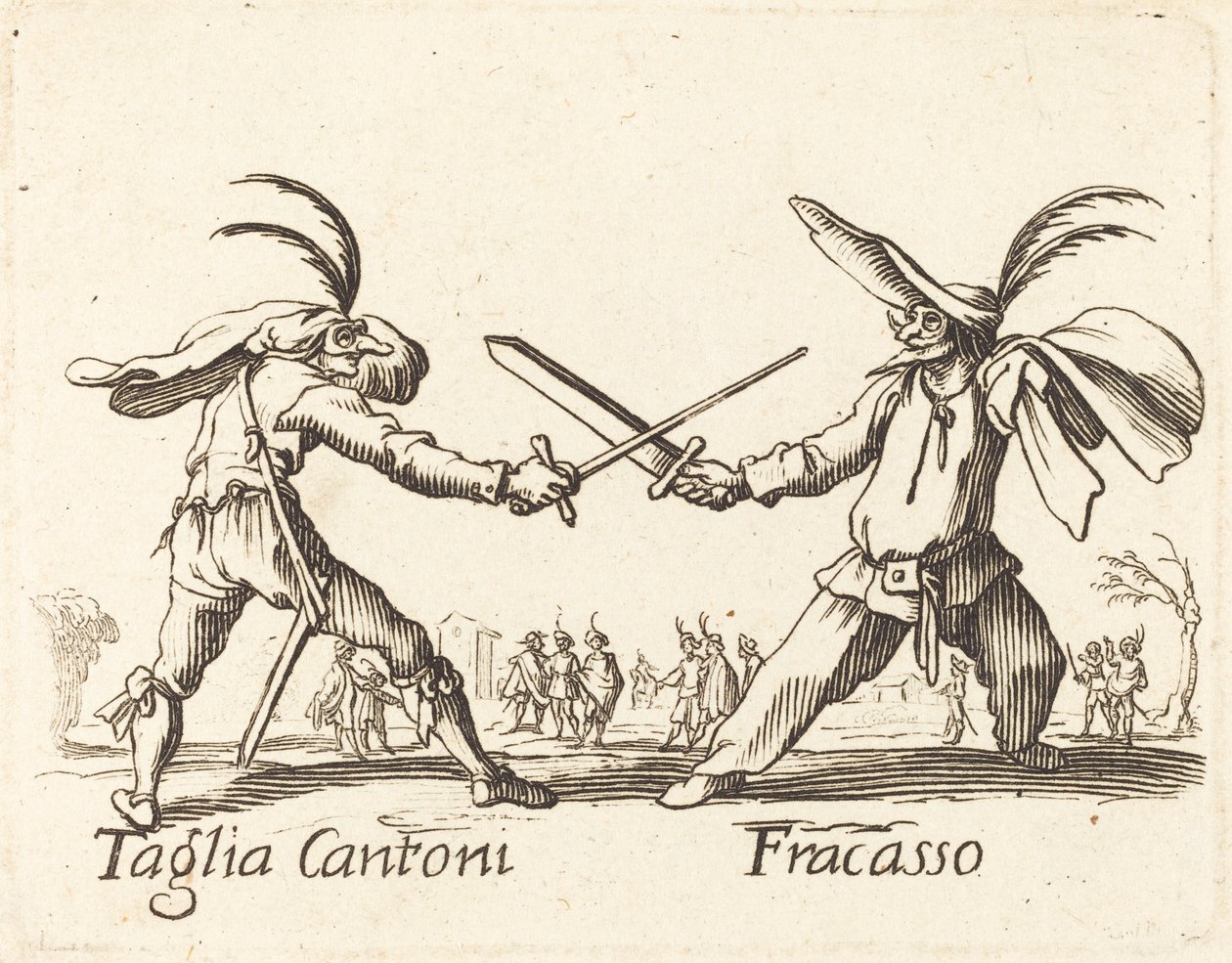 Taglia Cantoni og Fracasso av After Jacques Callot