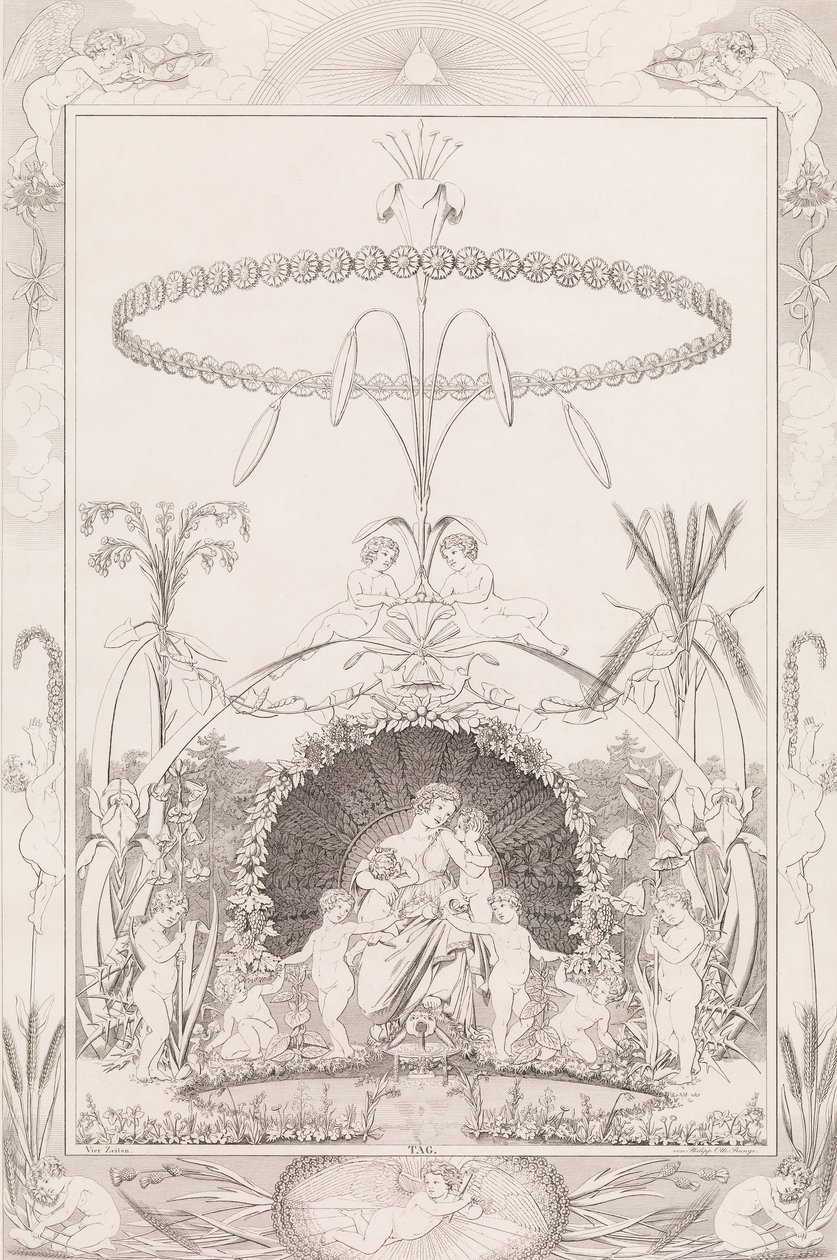 Day, fra serien The Times of the Day, 1807. av After Philipp Otto Runge