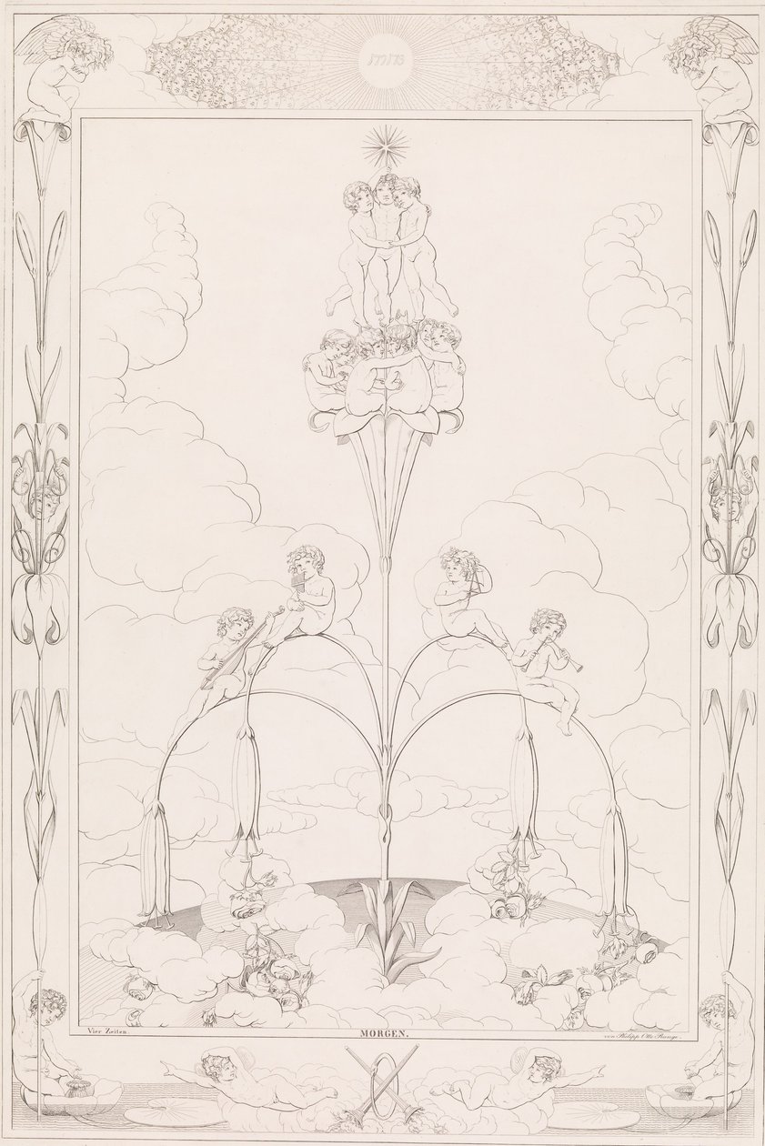 Morgen, fra serien The Times of the Day, 1807. av After Philipp Otto Runge