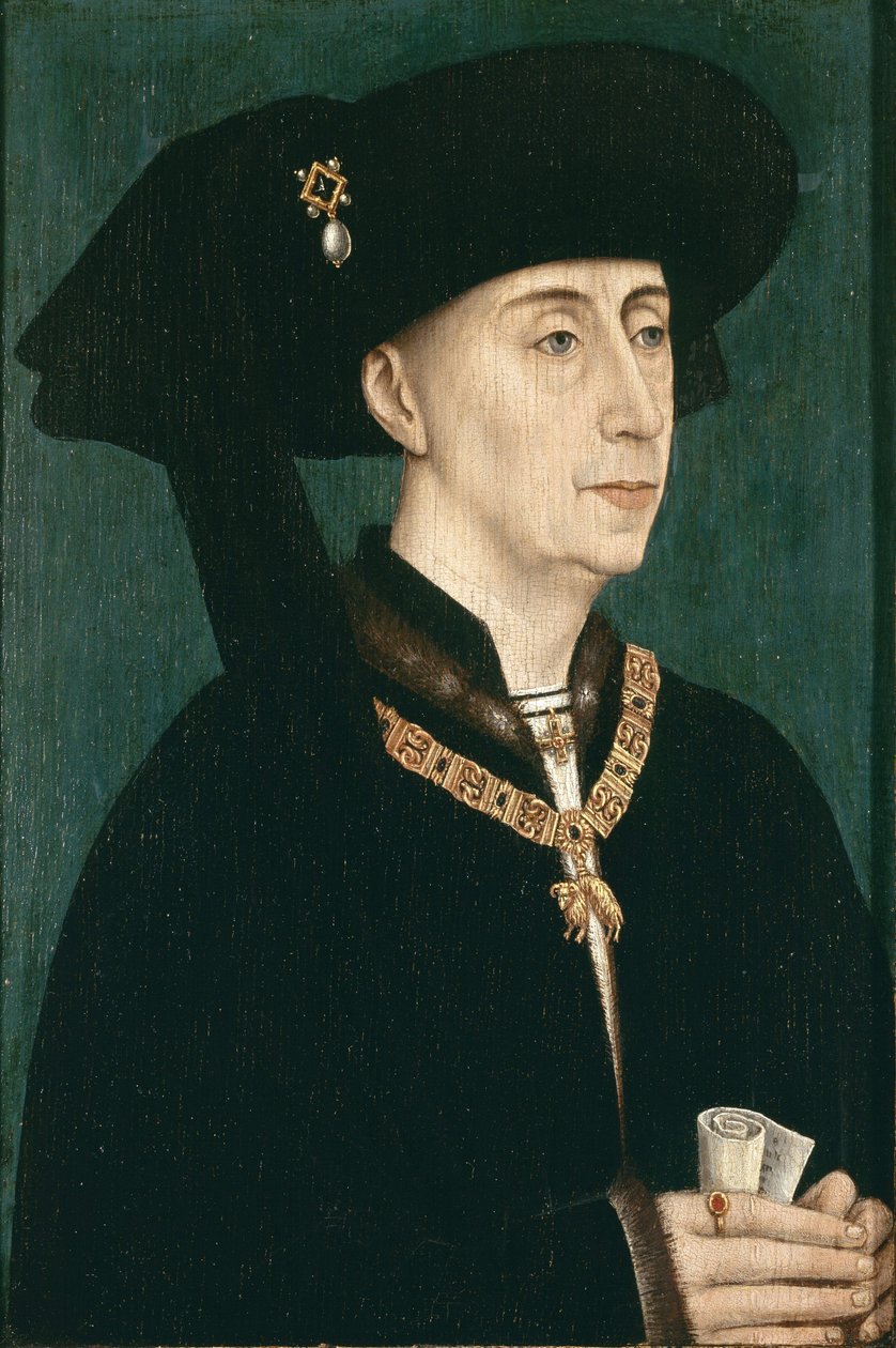 Portrett av Filip den gode (1396-1467) av After Rogier van der Weyden