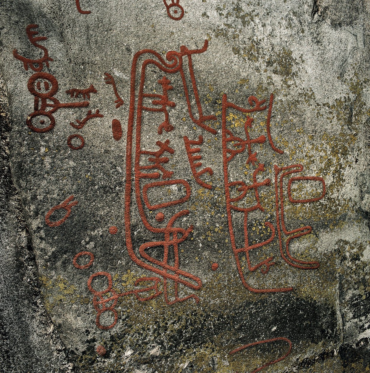 Petroglyph Rock Art: Båt (1000 f.Kr.). av Age Bronze