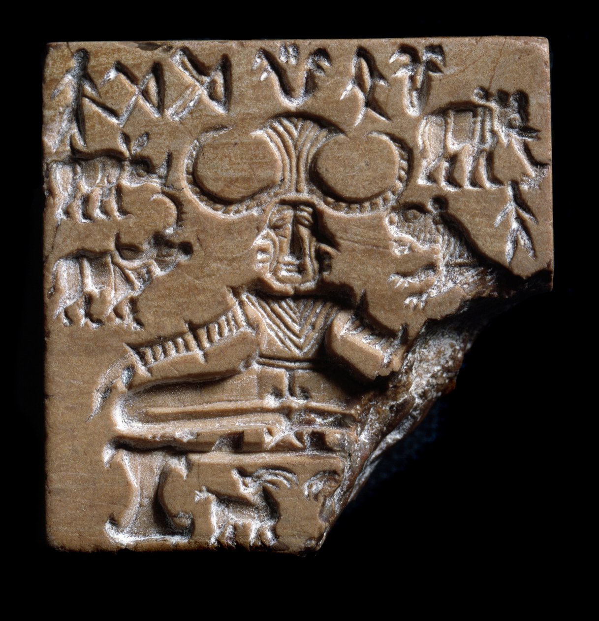 Shiva Pashupati-sel, Mohenjo-daro, 2350-200 f.Kr. (i Stat.) av Age Bronze
