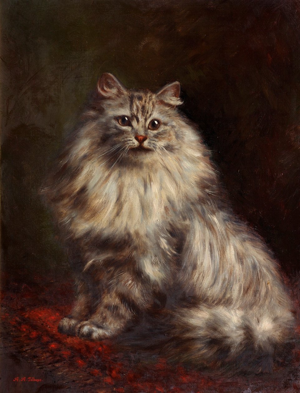 Persisk katt, ca. 1908-20 av Agnes Augusta Talboys