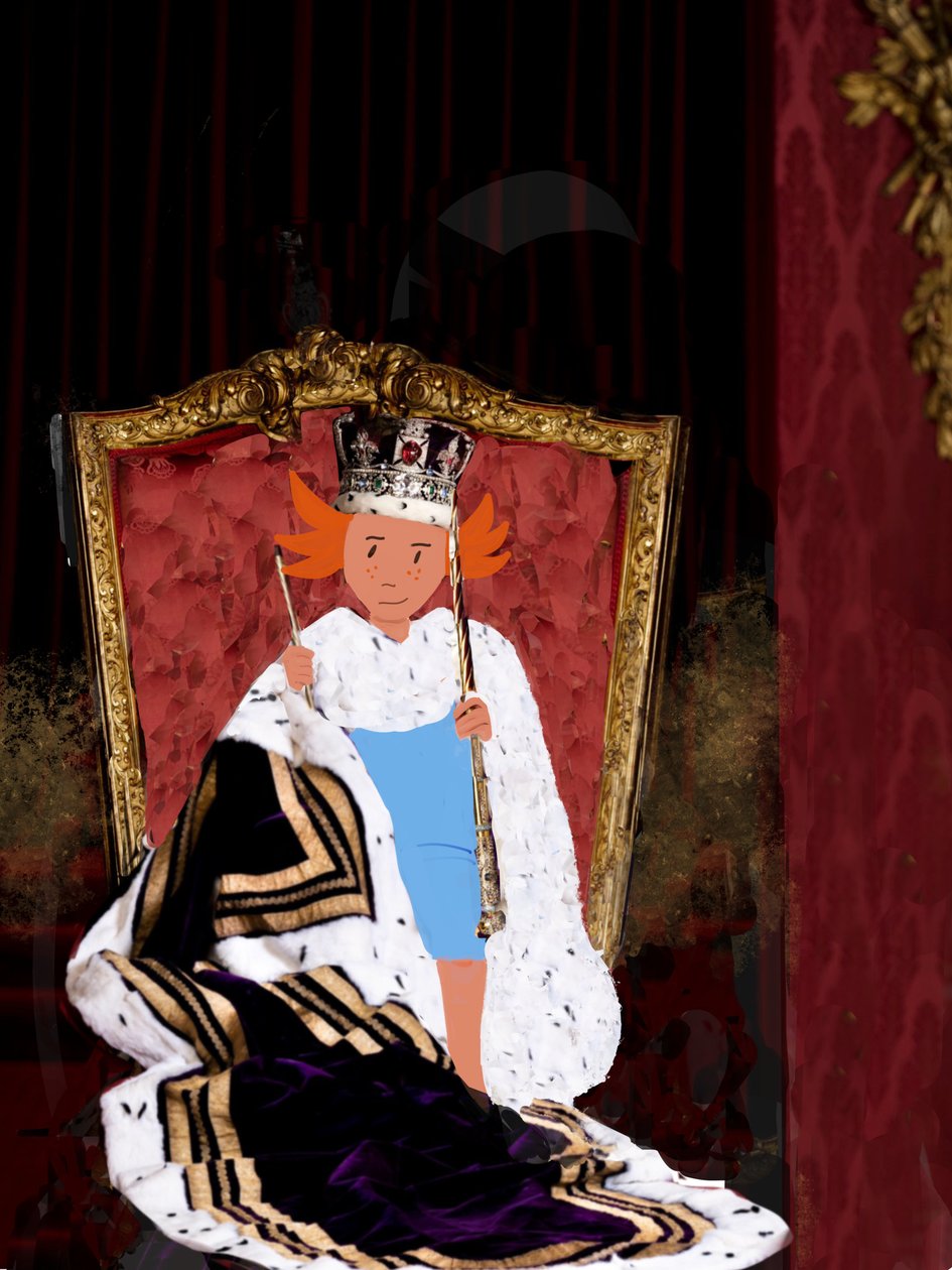 Coronation, 2023 (digital kunst på fotografi) av Agnes Girardon