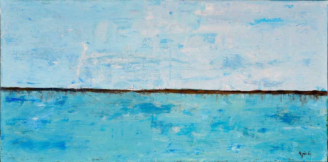 Gili Air, 2017 (akryl på lerret) av Agnes Girardon