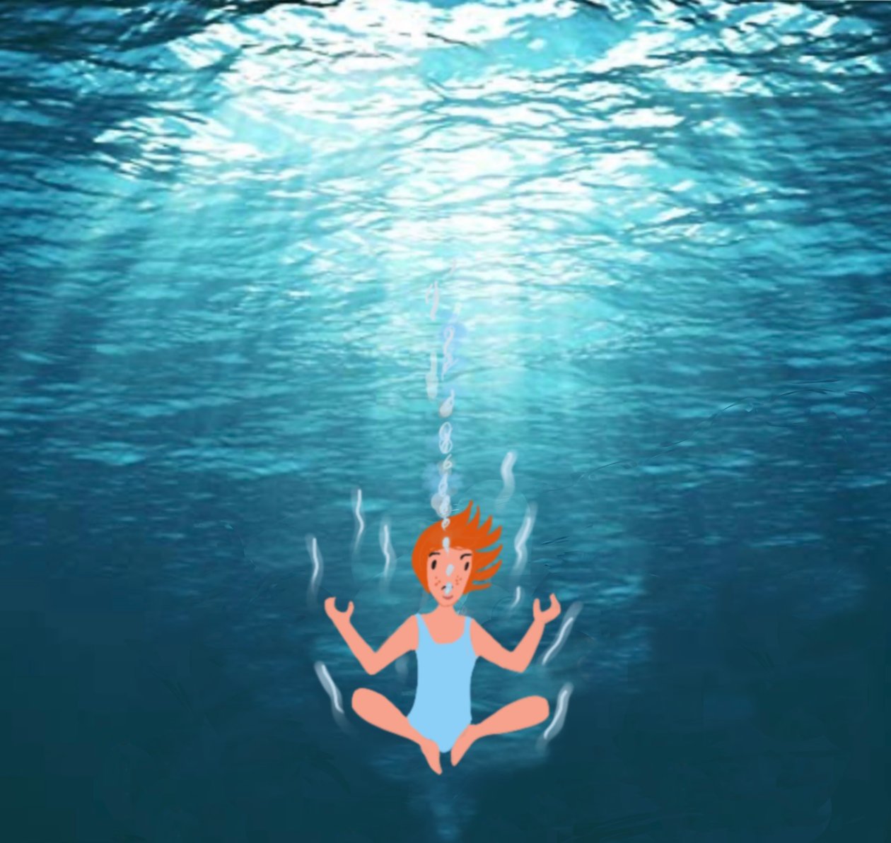 Meditasjon, 2023 (digital kunst på fotografi) av Agnes Girardon