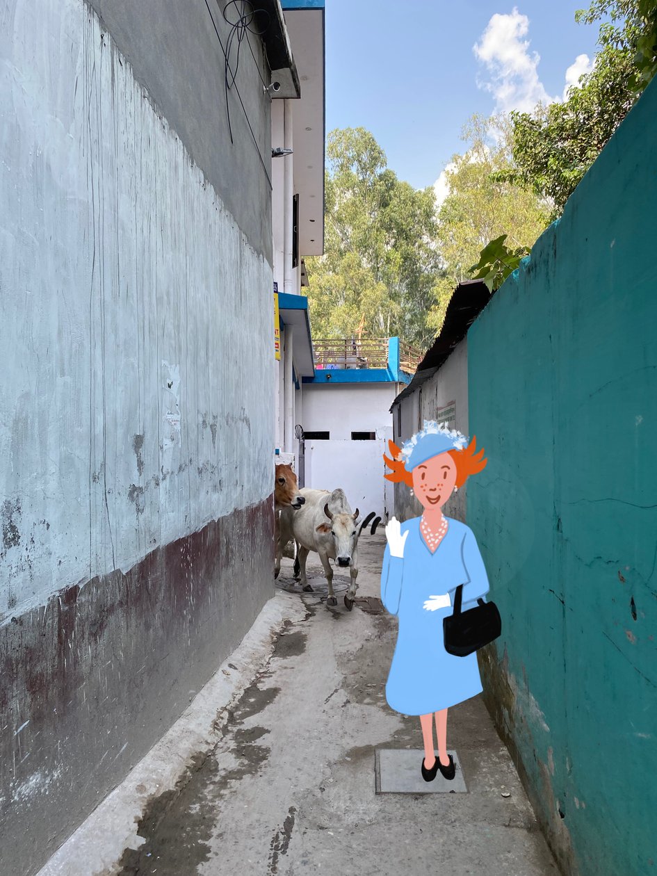 Queen, 2023 (digital kunst på fotografi) av Agnes Girardon