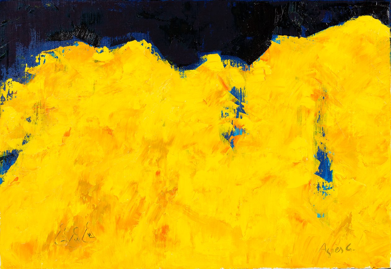 Resilience 2, 2018 (olje på lerret) av Agnes Girardon