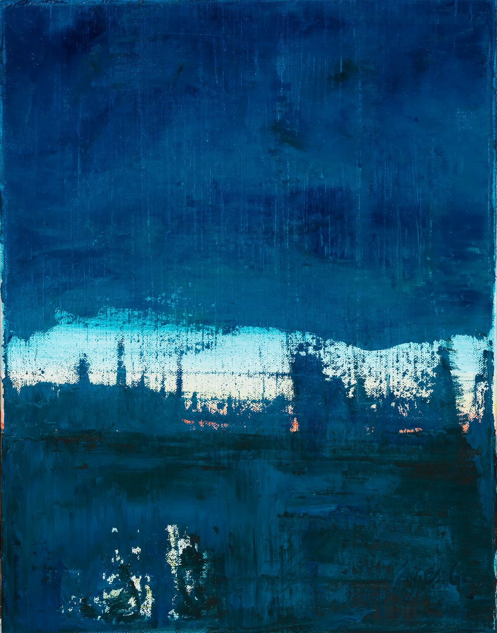 Tid 2, 2019 (olje på lerret) av Agnes Girardon