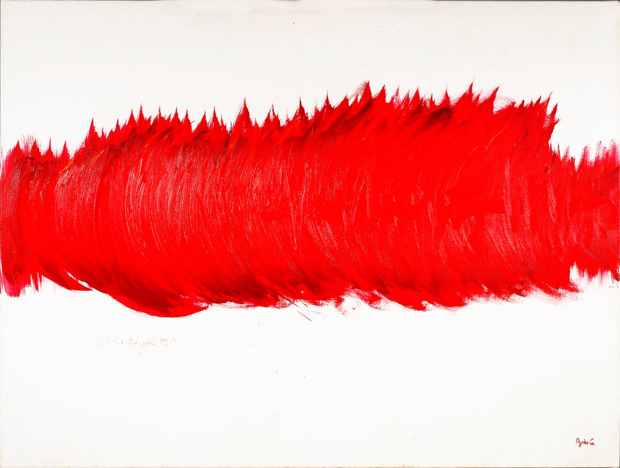 Twister, 2014 (olje på lerret) av Agnes Girardon