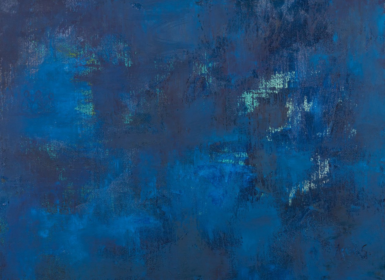 Universet, 2018 (olje på lerret) av Agnes Girardon
