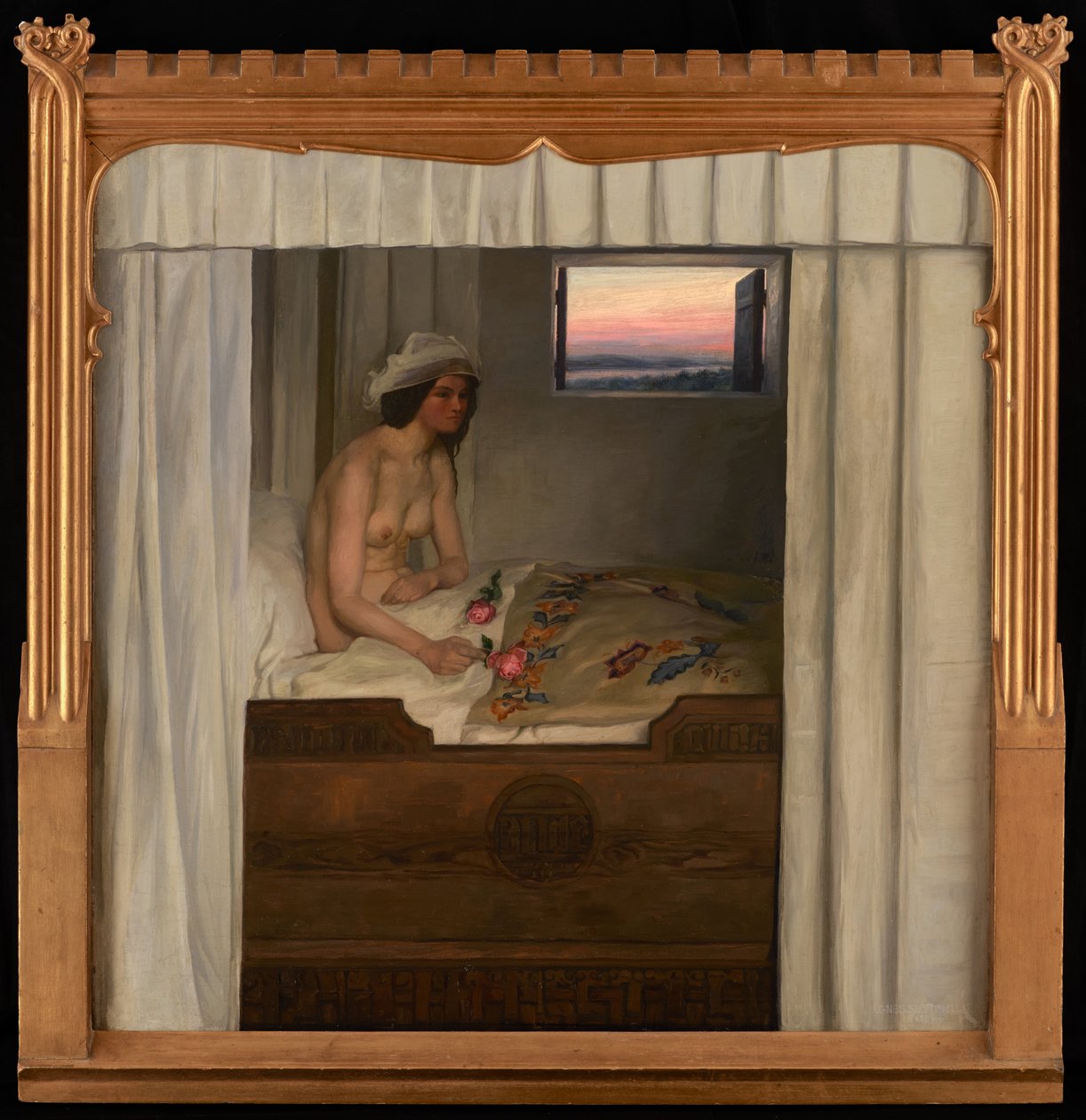 Jomfru Blidelil (The Maiden Blidelil) (oil on canvas) av Agnes Slott-Muller