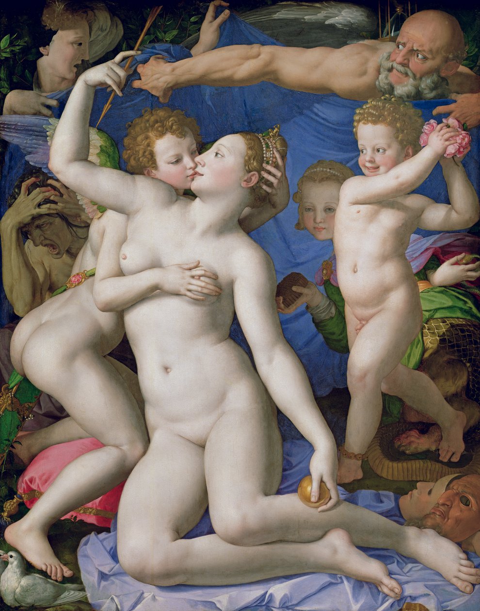 En allegori med Venus og Amor, ca. 1540-50 av Agnolo Bronzino