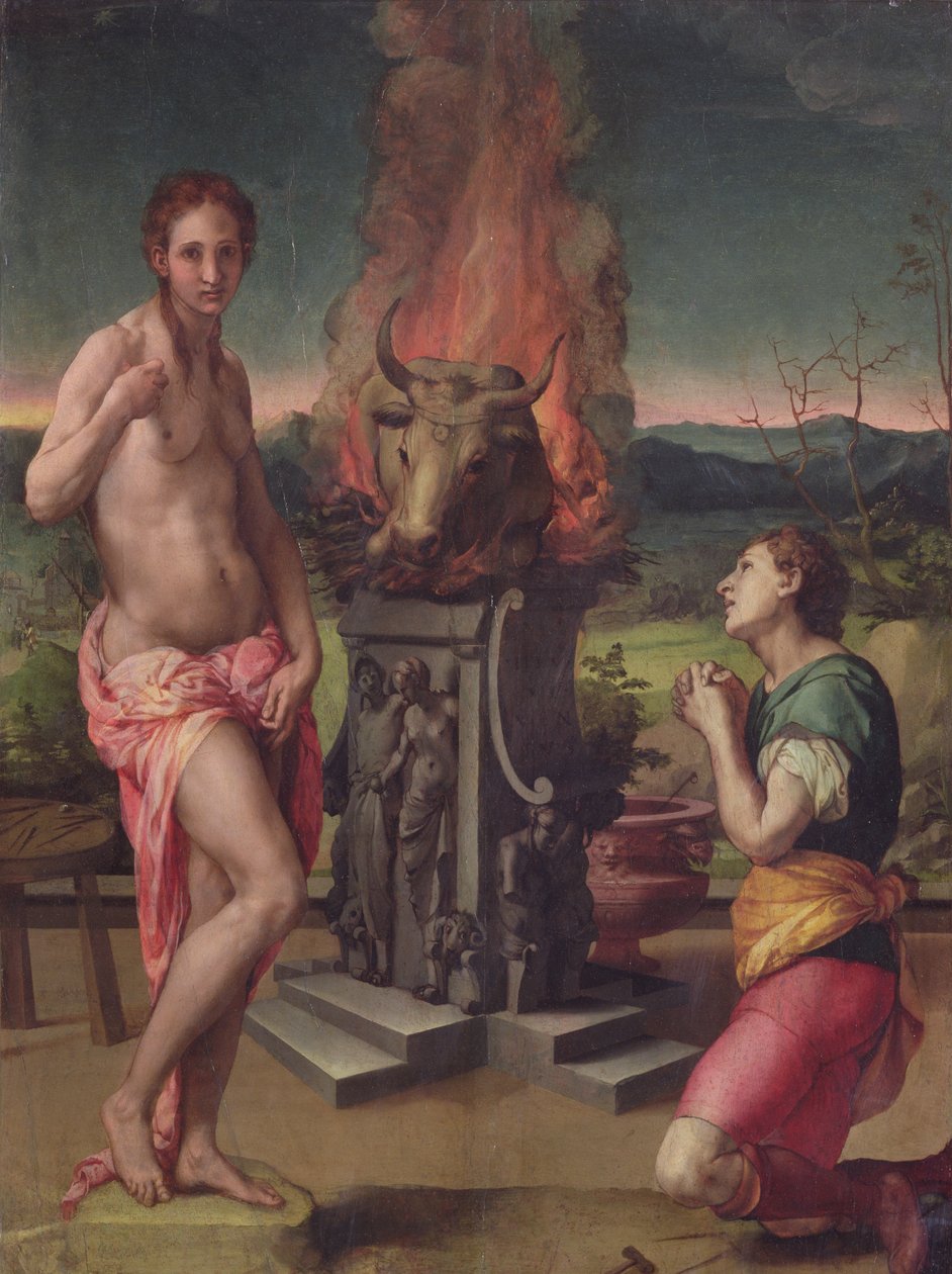 Galatea og Pygmalion, ca. 1529 av Agnolo Bronzino