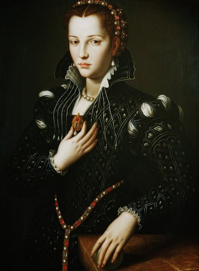 Portrett av Lucrezia av Medici av Agnolo Bronzino