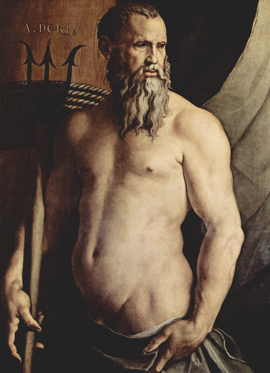 Portrett av Andrea Doria som Neptun av Agnolo Bronzino