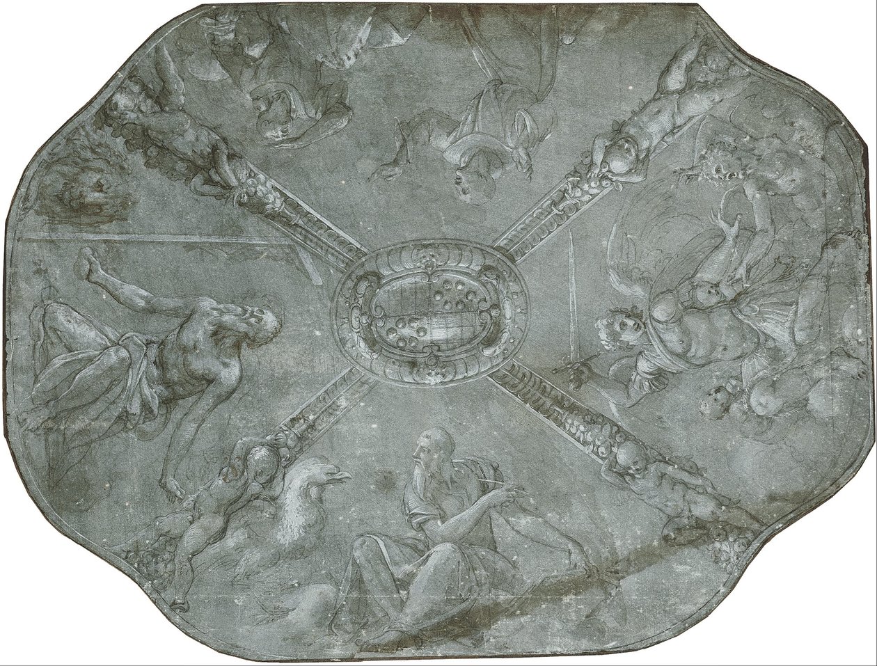 Skisse for freskohimlingen i Capella dEleonora di Toledo, Palazzo Vecchio, Firenze av Agnolo Bronzino