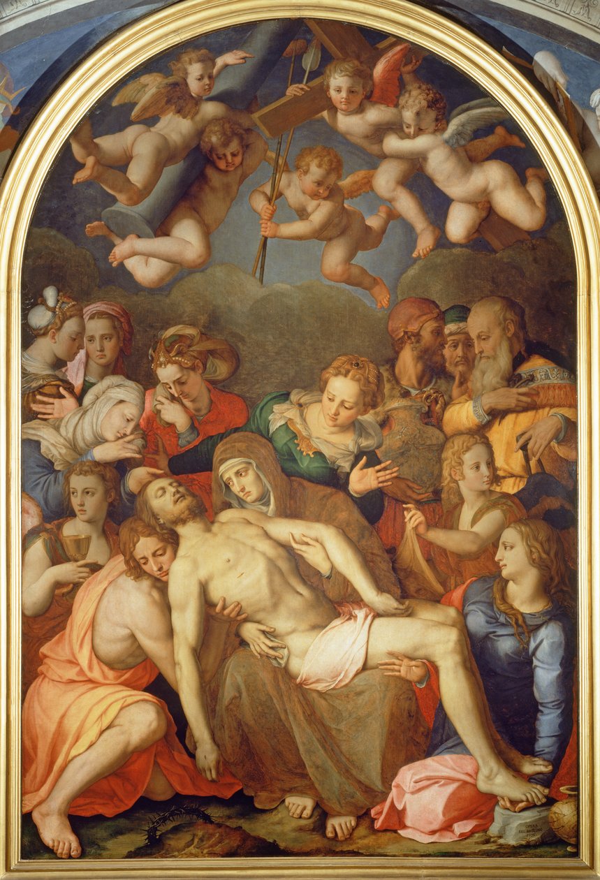 Deponeringen, 1555 av Agnolo Bronzino