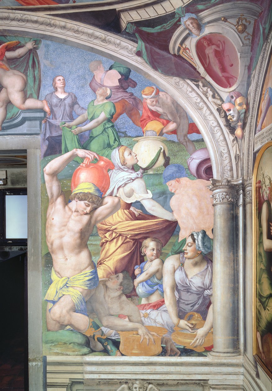 Mannas fall, fra Capella di Eleonora, 1555 (se også 60345 og 81566) av Agnolo Bronzino