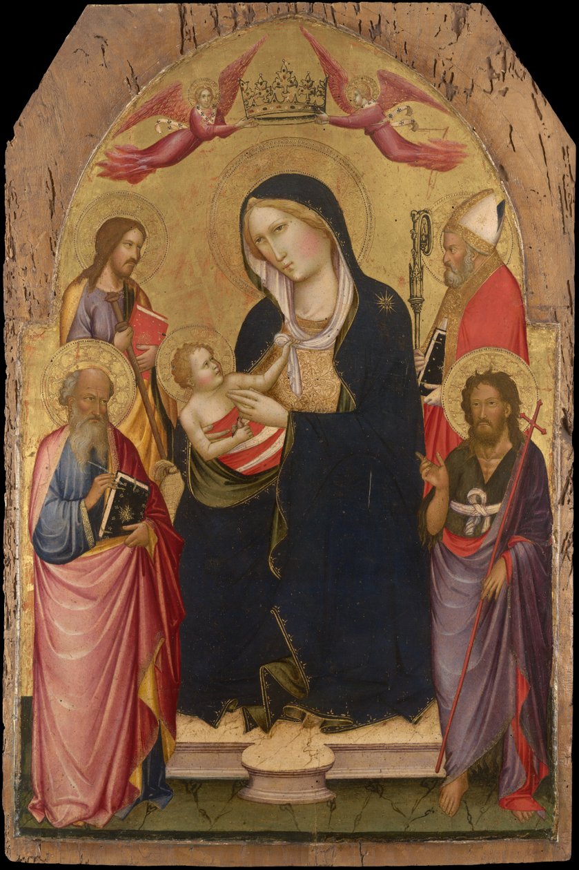 Madonna og barn med evangelisten Johannes av Agnolo Gaddi