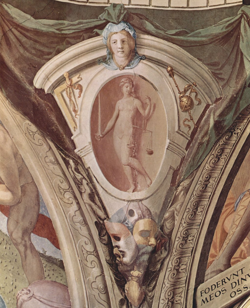 Allegorier av kardinaldydene. Fresker i kapellet til Eleonora Da Toledo av Agnolo Bronzino