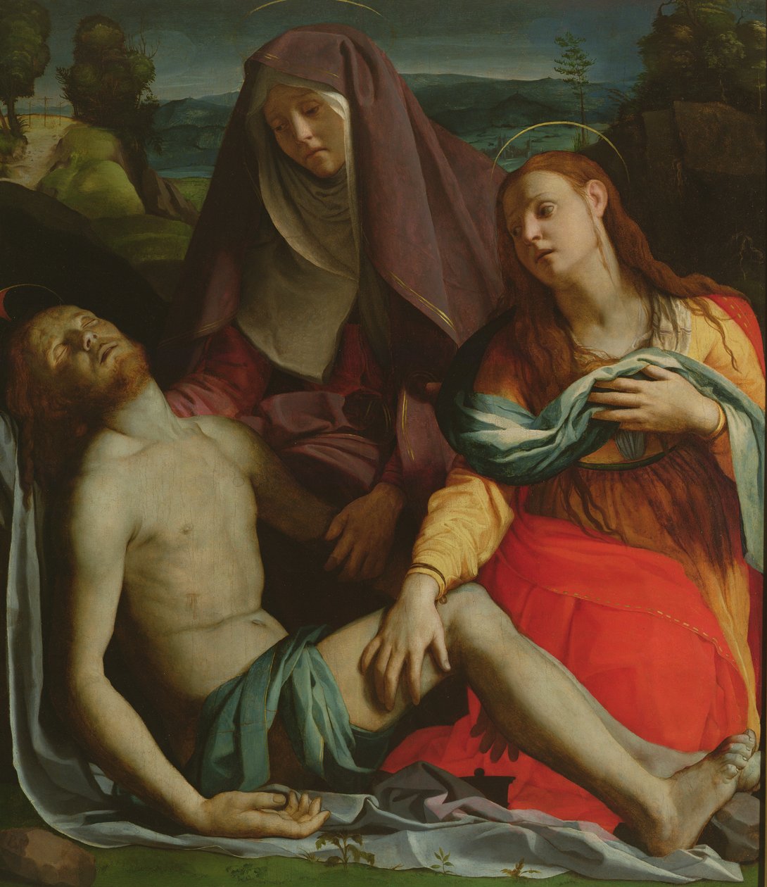 Døde Kristus mellom Jomfruen og Maria Magdalena av Agnolo Bronzino