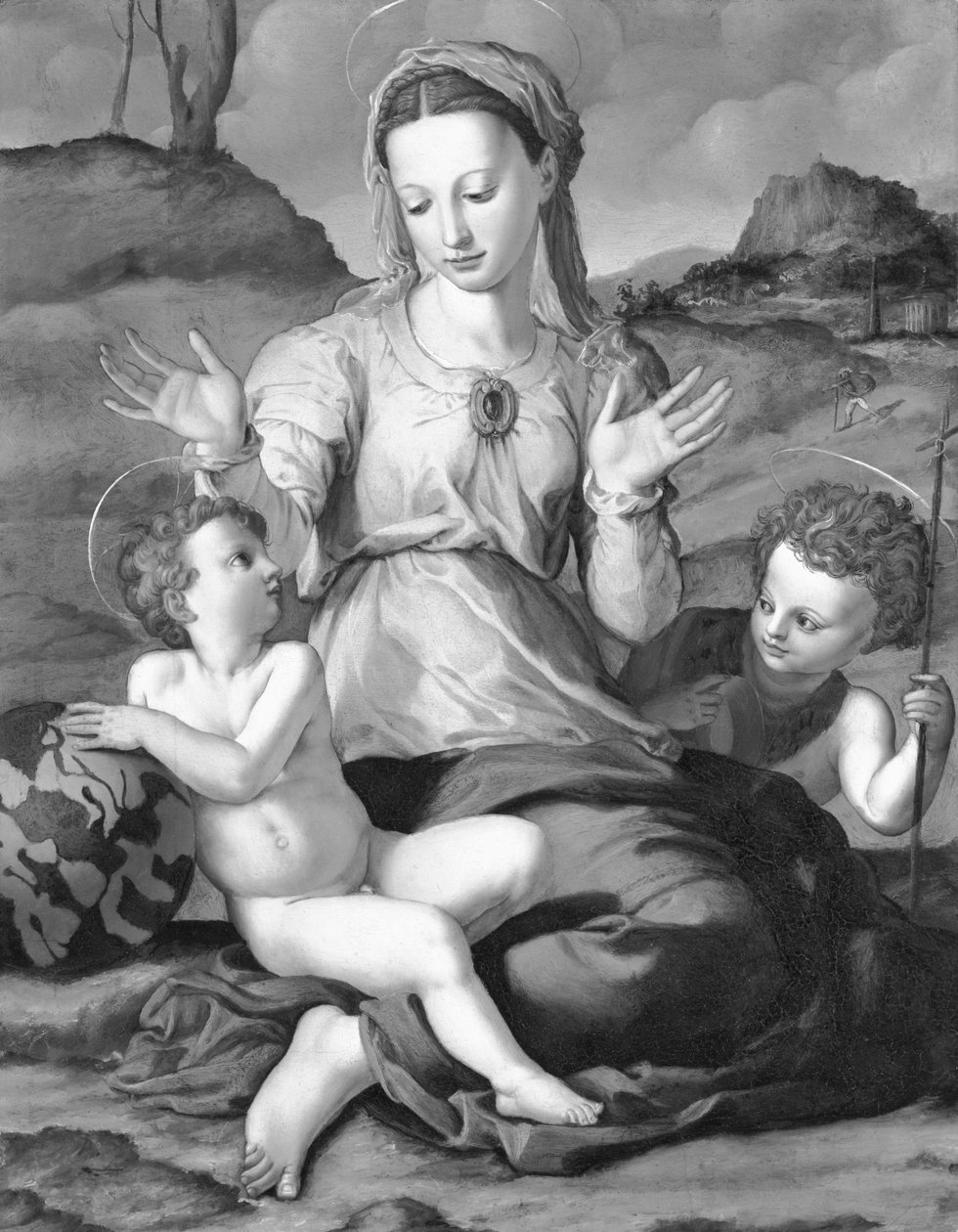 Madonna og barn med Saint John av Agnolo Bronzino