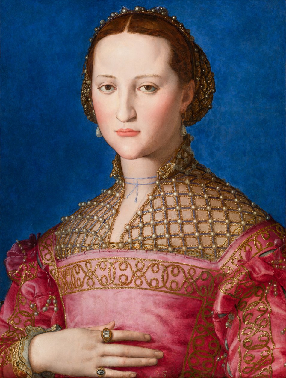 Portrett av Eleanor av Toledo, ca. 1543 av Agnolo Bronzino