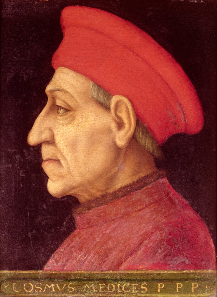 Posthumt portrett av Cosimo av Giovanni de Medici, ca. 1565-69 (olje på tinn) av Agnolo Bronzino