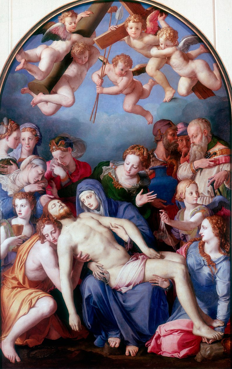 Avsetningen fra korset, 1443-1445 av Agnolo Bronzino