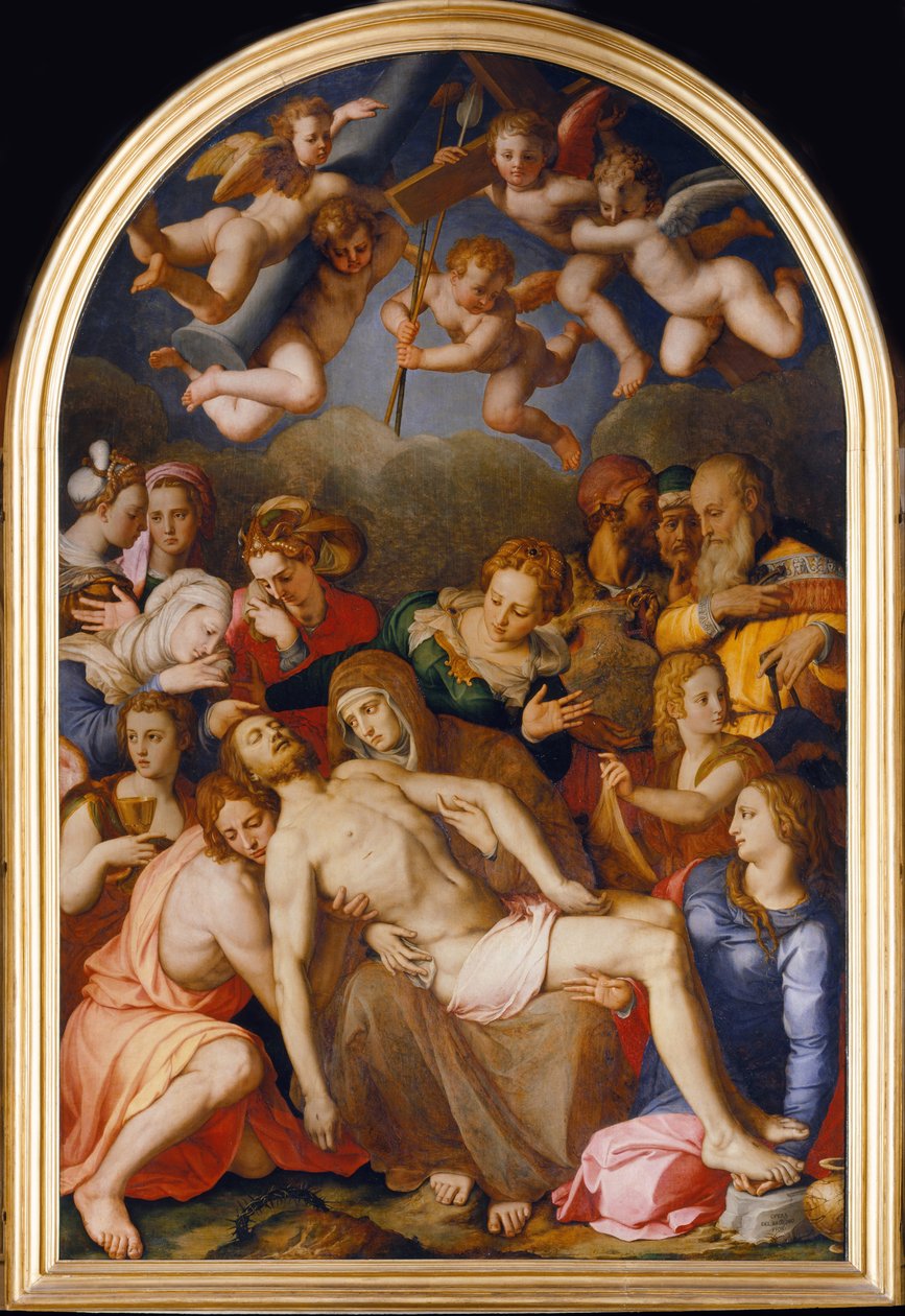 Nedstigningen fra korset, 1553 av Agnolo Bronzino